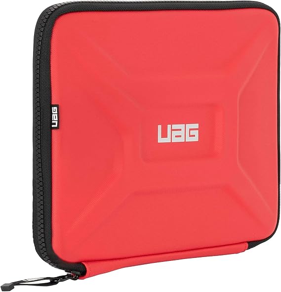URBAN ARMOR GEAR UAG Small Sleeve for 8-11-ich Devices, Compatible with iPad Air/Pro 11" Rugged Tactile Grip Weatherproof Protective Slim Secure Laptop/Tablet Sleeve, Magma
