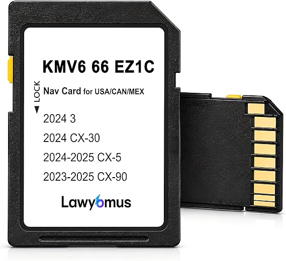 GPS Navigation SD Card KMV666EZ1C - Mazda Navigation SD Card for 2024 Mazda 3 / CX30, 2024-2025 CX5, 2023-2025 CX90 Includes USA/Canada/Mexico Maps
