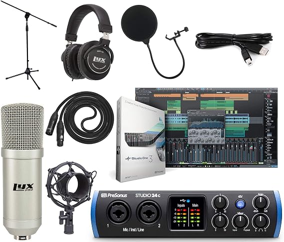 PreSonus Studio 24c 2x2 USB Type-C Audio/MIDI Interface Studio Bundle Studio One Artist Software Pack