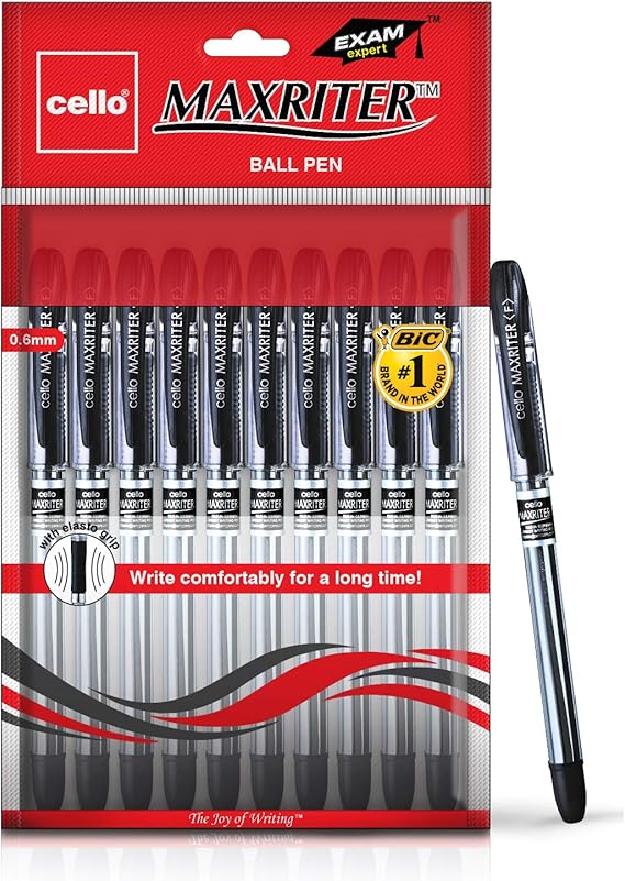 Cello Maxriter Ball Pen Set - Pack of 10 (Black)