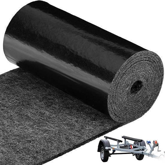 PAMASE Boat Trailer Bunk Carpet with PVC, 6mm Ultra Thick, 13ft*12in | Wear-Resistant Marine Carpeting Covers for 2x6 Boat Lift Bunks, Shock Absorption Padding Mats Parts Accessories for Jet Ski