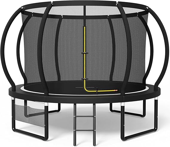 Devoko Outdoor Trampoline Diameter 228/305/366/427/488 cm GS Certificate Children's Trampoline Garden Trampoline with Safety Net Round Giant Trampoline with Ladder and Shoe Bag