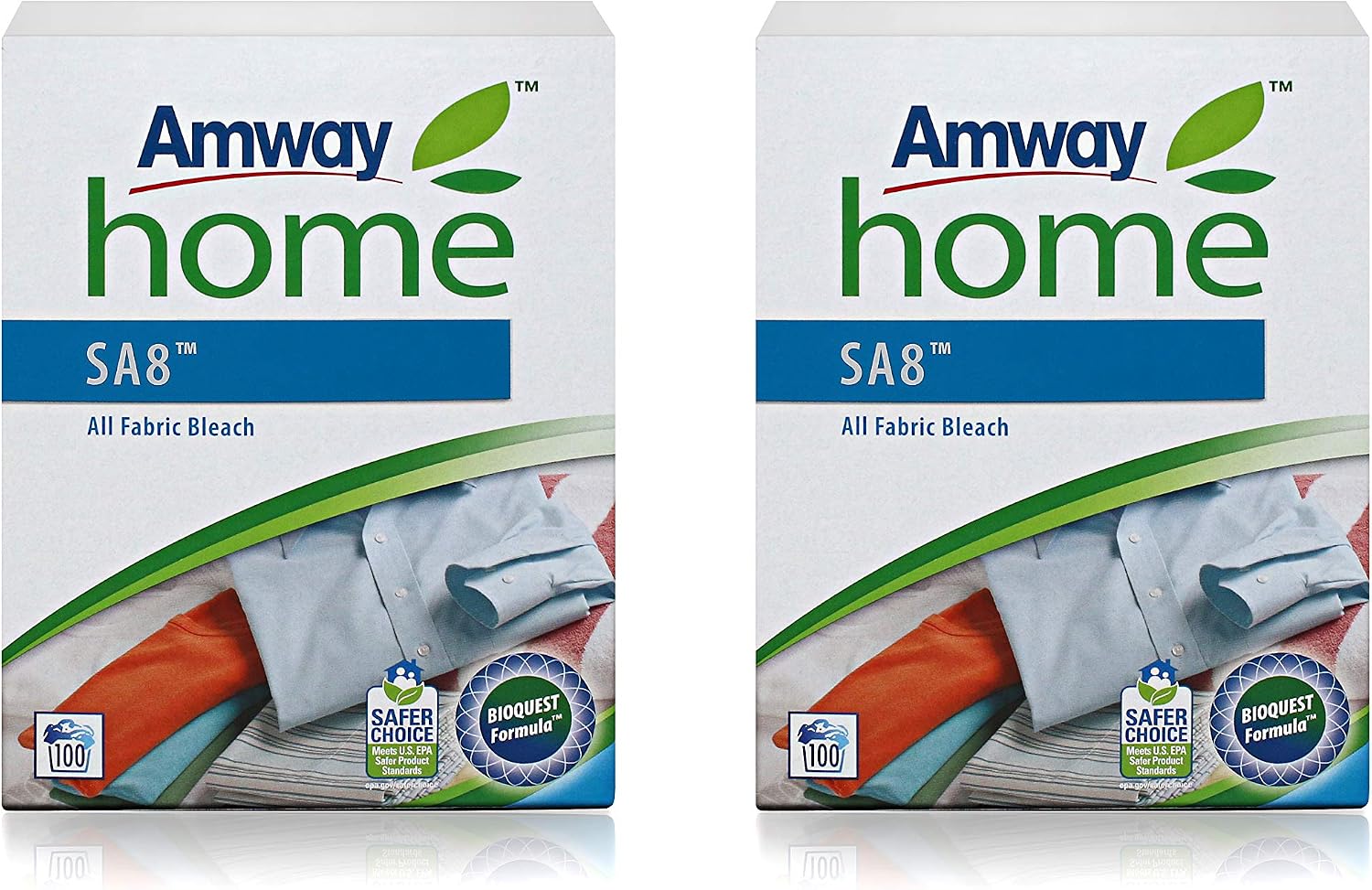 Amway Pack 2 Biodegradable Bleach for All Types of Garments SA8