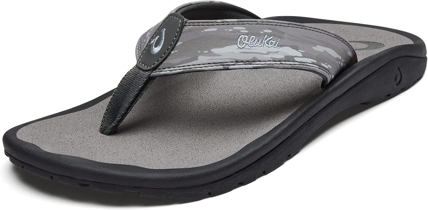OluKai Ohana Pa'i Men's Beach Sandals, Quick-Dry Flip-Flops, Water Resistant & Lightweight, Ultra Comfortable Fit