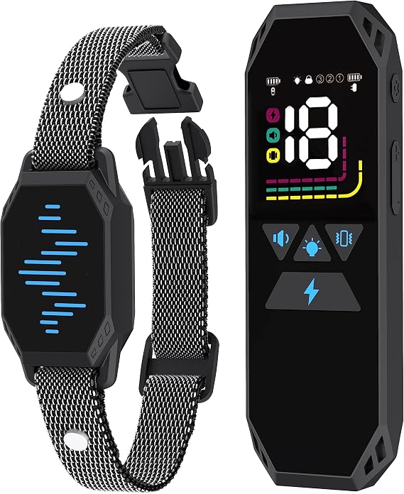 Dog Training Collar with Remote Control, 2500FT Coverage Range and 4 Training Modes, IP67 Waterproof Rechargeable E Collar for Dogs Training for All Breed