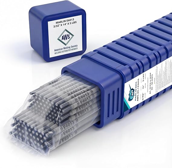 E6013 Welding Rods 3/32, 5 lb Premium Carbon Steel Stick Welding Electrodes, Smooth Arc, Easy Slag Removal, AllPosition, BeginnerFriendly, Sheet Metal & Mild Steel, AC/DC & 110V Compatible