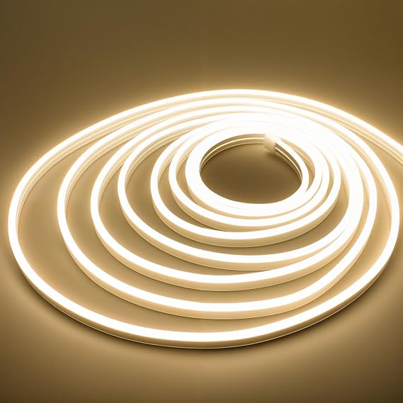 Ashland White Neon LED Rope Light, Flexible Ambient Indoor Lighting Strip, White, 16.4 ft., 1-Pack