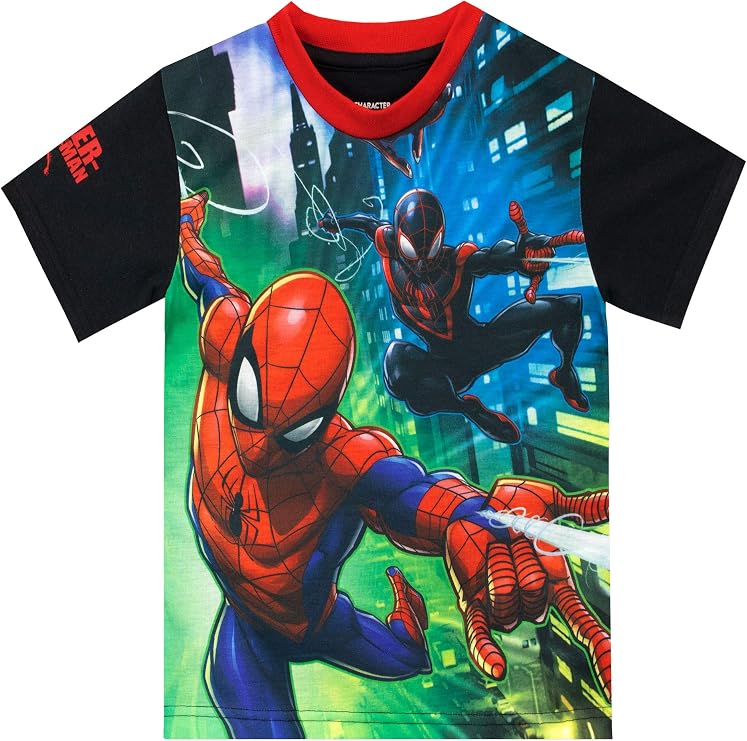Marvel Boys' Spiderman T-Shirt Multicolored Size 5