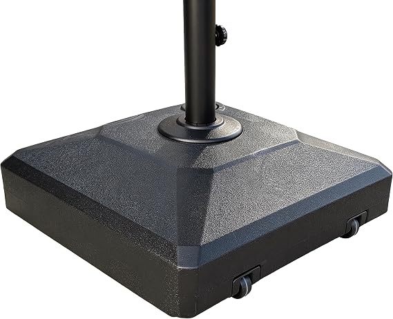 PURPLE LEAF Patio Market Umbrella Stand Base with Caster Heavy Duty 115 lbs