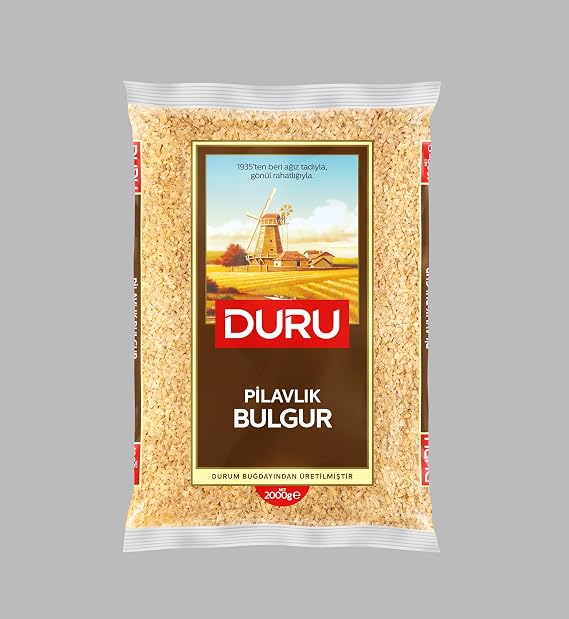 Duru Pilavlık Bulgur 2000g – Doğal Taş Değirmende Üretilmiş, Yüksek Lif ve Protein Kaynağı, Düşük Yağ