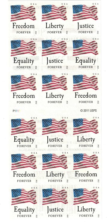USPS Forever Stamps Four Flags ATM Sheet of 18 x Forever US Postage Stamps