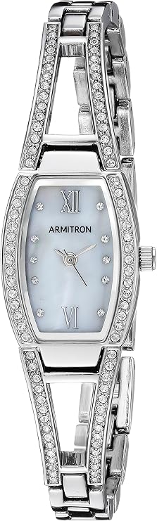 Armitron Women's Genuine Crystal Accented Bangle Watch