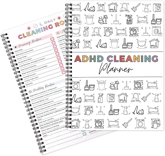 ADHD Cleaning Planner, Cleaning Schedule and Checklist Organizer