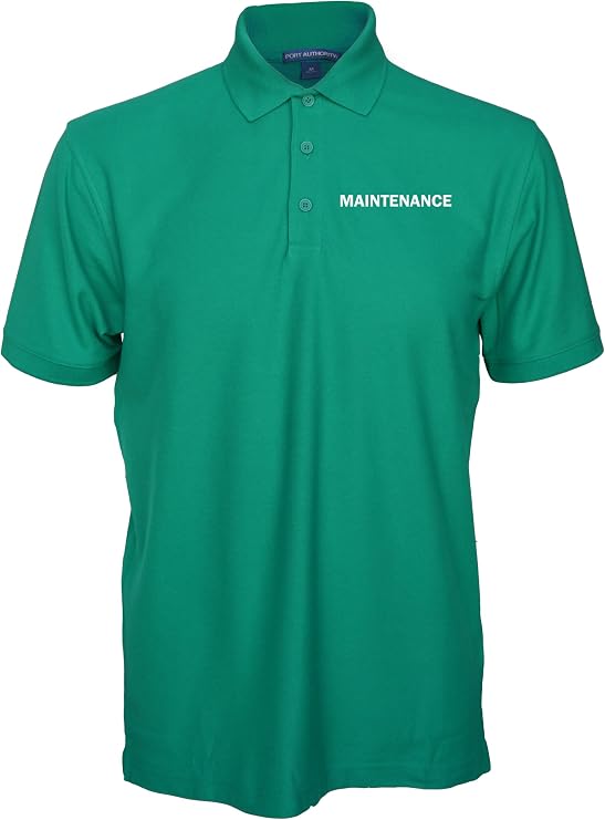 Smart People Clothing Maintenance Easy Care Polo with Front and Back Prints, Hotel Uniform, Customization Options Available.