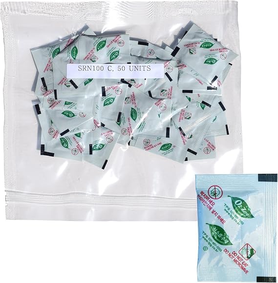 100 CC [40 Packets] Premium Oxygen Absorbers for Food Storage, Oxygen Scavengers Packets - ISO 9001 Certified Facility Manufactured