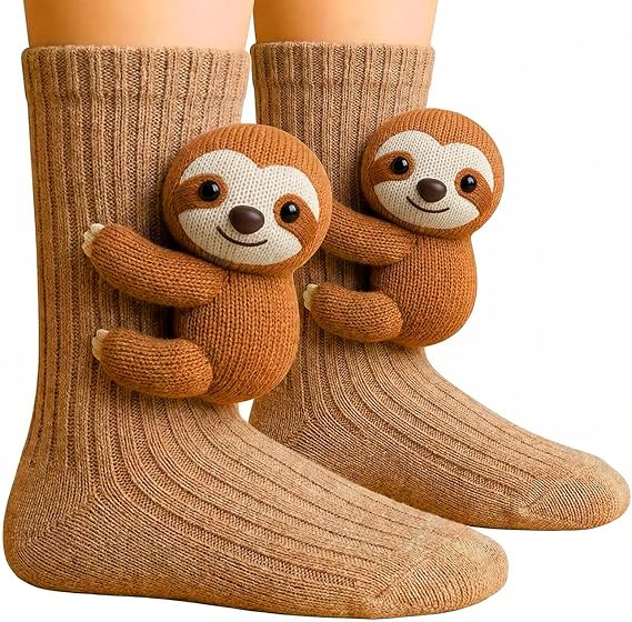 Animal Socks with Arch Support, Non-Slip, Comfort Fit, 3D Knit Animal Socks, Stocking Sock for Christmas Gifts