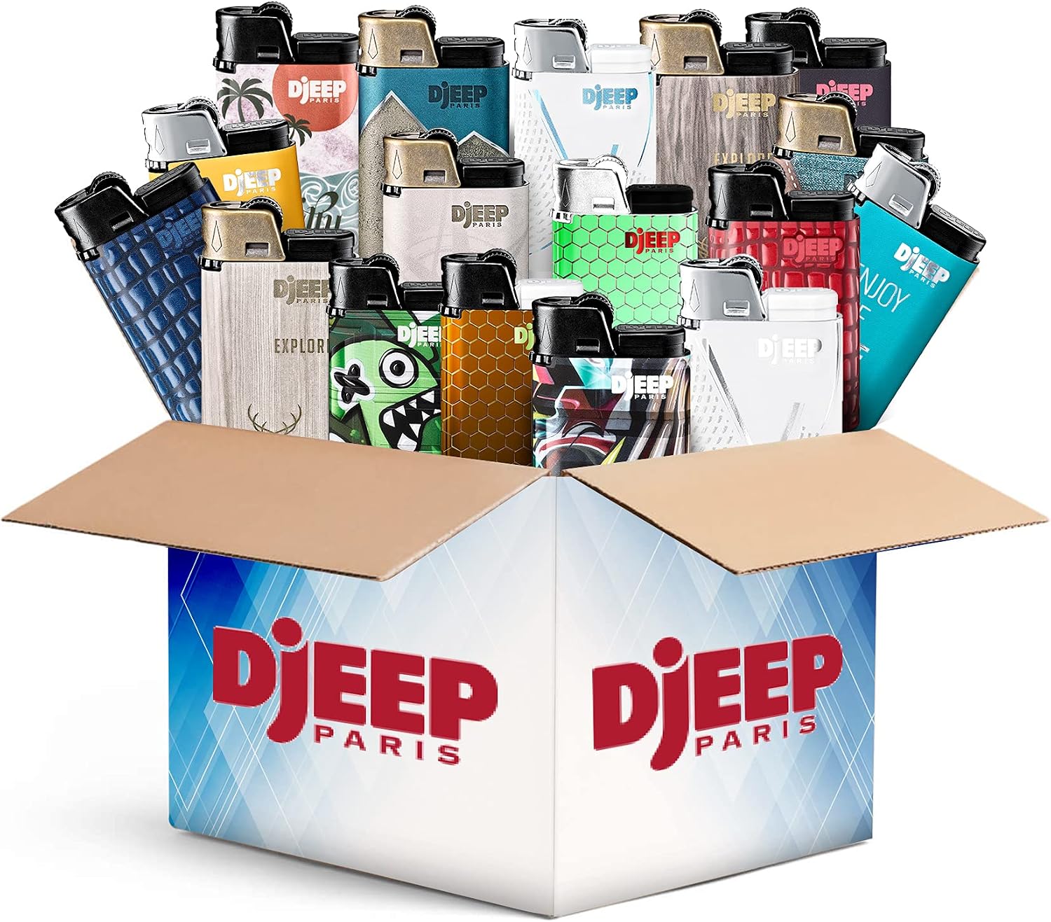 DjEEP - Premium Lighter - Set of 4 Mix - Quality & Safety - Look & Feel Design Djeep Mix