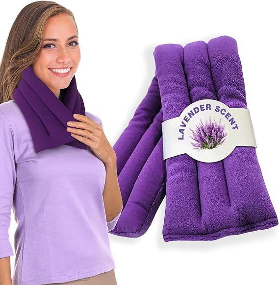 SunnyBay Lavender Heating Pad, Neck and Shoulder Wrap, 26x6 inch, Purple