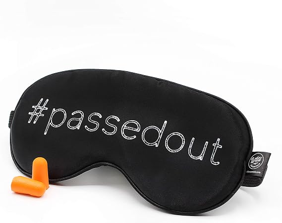 Wild Essentials Allusion Soft Satin Funny Sleep Masks with earplugs (#passedout)