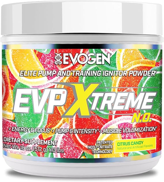 Evogen EVP Xtreme NO Pre-Workout | Sugar-Free | Citrus Candy | 40 Servings