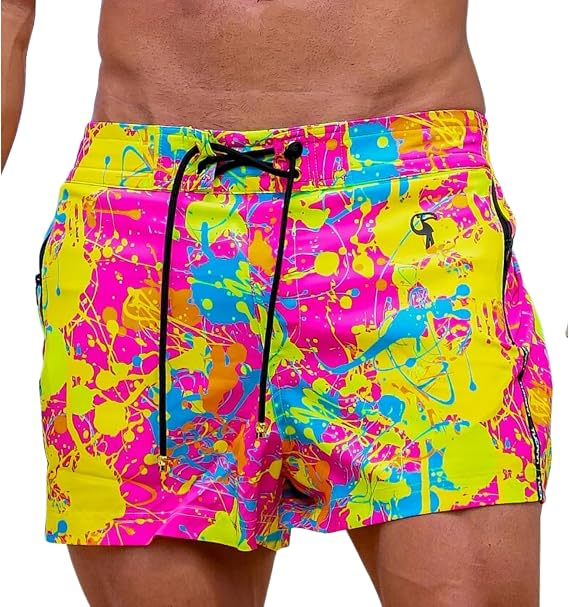 Tucann Men's Trunks 3" Compression Liner Quick Dry Zipper Pocket Chlorine Resistan 4 Way Stretch Swim Shorts for Men