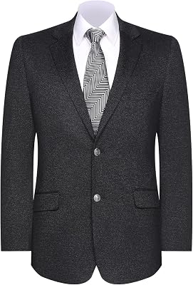 Mens Blazer Classic Fit Sport Coat 2 Button Notch Lapel Business Knit Suits Jacket