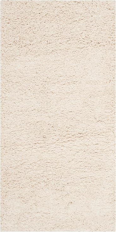 SAFAVIEH Milan Shag Collection Area Rug - 2' x 3', Ivory, Solid Design, Non-Shedding & Easy to Clean, Plush Thick Pile, Ideal for Foyer, Bedroom, Accent Space (SG180-1212)
