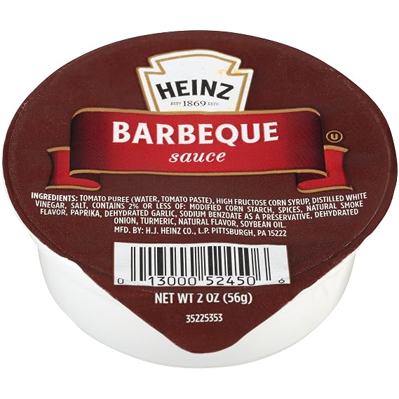 Heinz Barbecue Sauce Single Serve (60 ct Casepack, 2 oz Cups)