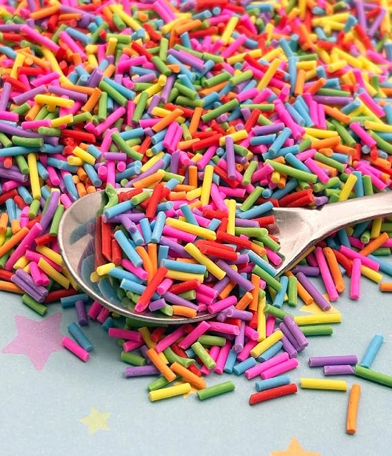 RAINBOW MIX Polymer Clay Fake Sprinkles, Polymer Clay, Decoden, Nail Art Slices, DIY, 30 Gram Bag