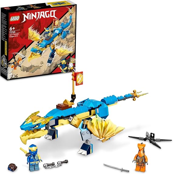 LEGO NINJAGO 71760 Jay's Thunder Dragon EVO, Toy Blocks, Present, Ninja, Dragons, Boys, Ages 6 and Up