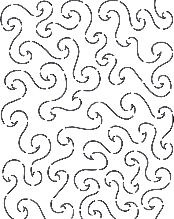 Quilting Creations Waves Background Quilt Stencil