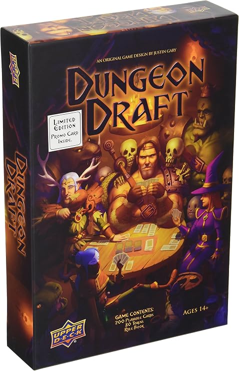 Dungeon Draft Strategy Board Game | Card Drafting Game | Light Strategy | 2-5 Player Card Game | Family Friendly
