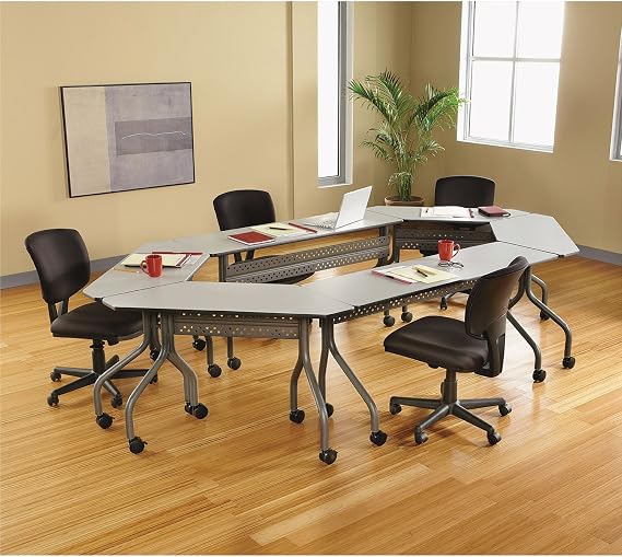 Iceberg 68057 OfficeWorks Mobile Training Table, 60w x 18d x 29h, Gray/Charcoal