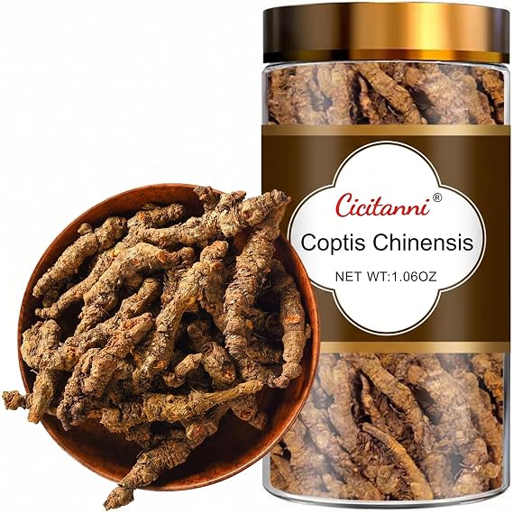 Coptis Chinensis (Huang Lian) Root Whole Pieces, 1.06oz (30g) - Dried Whole Herb with Intensely Bitter Taste, Natural Sun-Dried Herb, for Traditional Use, Herbal Tea Additive-Free