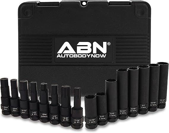 ABN Wheel Lock Removal Tool Kit Lug Nut Key Set 16p SAE/Metric Master Lug Key Wheel Lock Kit