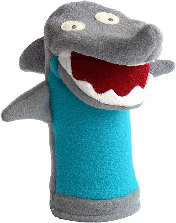 Cate & Levi Shark Hand Puppet with Moveable Mouth | Handmade in North America - Great for Storytelling