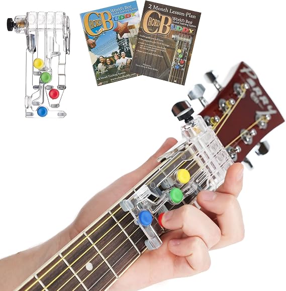 ChordBuddy MADE IN THE USA - Guitar Learning with Songbook, Lesson Plan, App, and Right Handed ChordBuddy