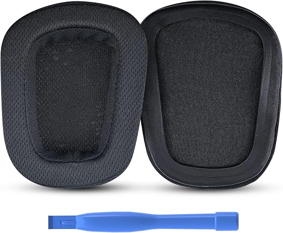Ear Pads Replacement for Logitech G733 / G335 Lightspeed Wireless Gaming Headset by MMOBIEL Mesh Fabric Ear Pad Cushions - Noise Isolation Earpads Replacement Black