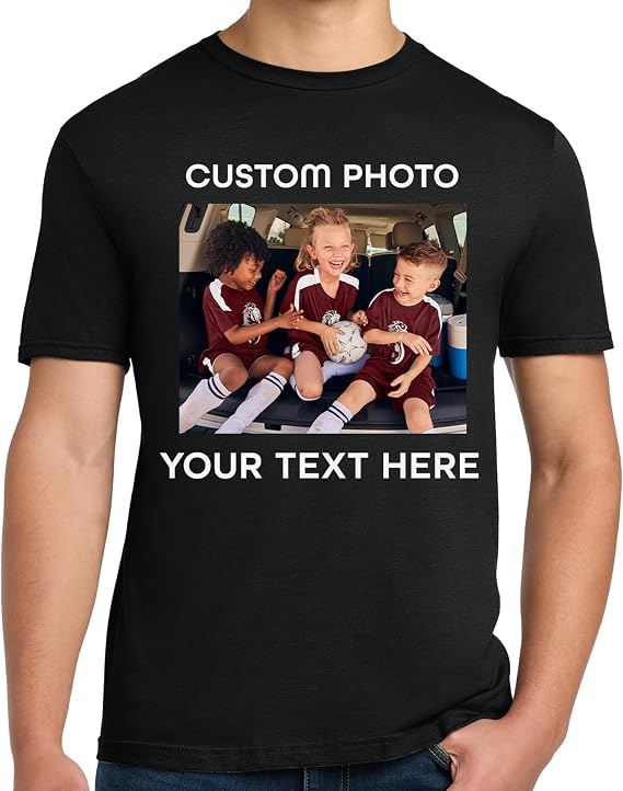 Design Your Own T-Shirt, Hoodie - Custom Image, Text, or Logo Printing - Unisex Adult Personalized Tee for Company Branding, Wedding Favors, Group Events & More.