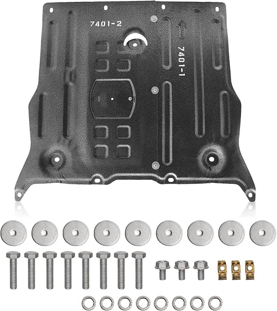 Front Skid Plate Compatible with Tesla Model 3 2017-2025 & 2020-2025 Tesla Model Y Under Engine Guard Cover Splash Shield Cover Chassis with Install Accessories
