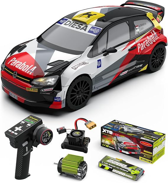 RLAARLO 1/12 Brushelss RC Cars for Adult Top Speed 50+ MPH Rally Car All Terrain RC Truck 4W Off-Road Monster Trucks with Gyro Waterproof Remote Control Car (Red)