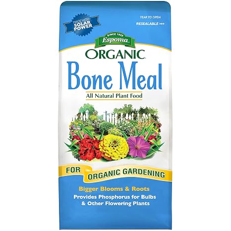 Espoma Organic Bone Meal Fertilizer 4-12-0. All-Natural Plant Food Source of Nitrogen and Phosphorus for Organic Gardening. for Bulbs & Other Flowering Plants. 8 lb. Bag. Pack of 1