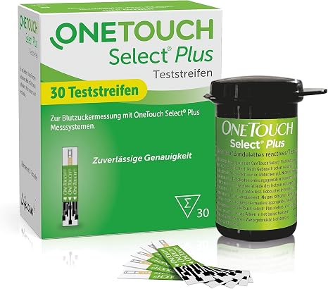 onetouch select plus test strips: 30 blood sugar test strips compatible with the onetouch select plus blood sugar meter