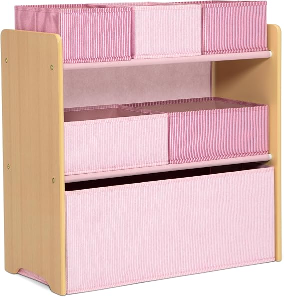 Delta Children - GapKids 6 Bin Toy Organizer - Greenguard Gold Certified, Blush Pink