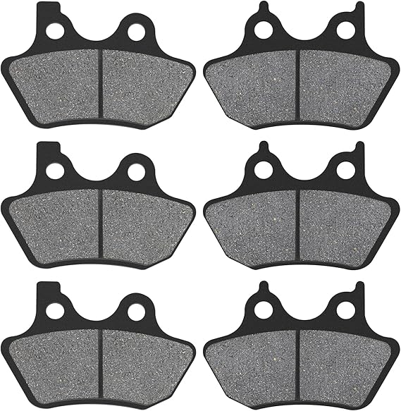 AHL Front & Rear Brake Pads Set for Harley FLHTCU-I Electra Glide Ultra Classic/FLHRCi Road King Classic/Touring FLHT 2000-2007 Dyna FXDLi Dyna Low Rider (Spoke Wheels) 2006 (Semi-metallic)
