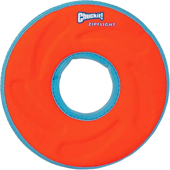 Chuckit! Zipflight Flying Disc Dog Toy, Small (6"), Green and light Blue