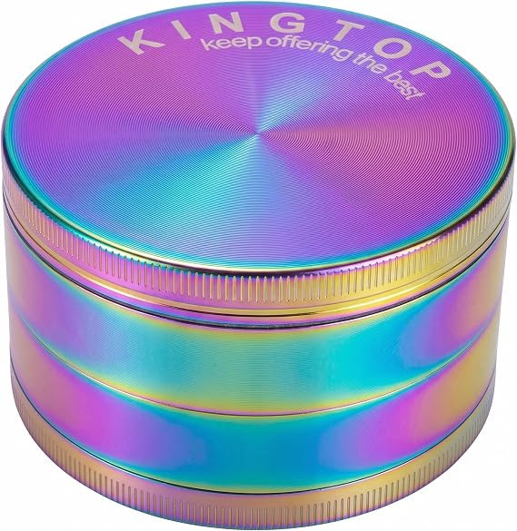 KINGTOP 3 Inch Large Grinder, Zinc Alloy Mills (Colorful)