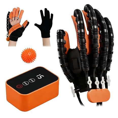 Portable Stroke Hand Therapy Equipment,Robot Rehabilitation Gloves,Gloves For Stroke Patient,Finger Rehabilitation Trainer Robot Gloves,Rehability Robot Gloves Hand Stroke Recovery.