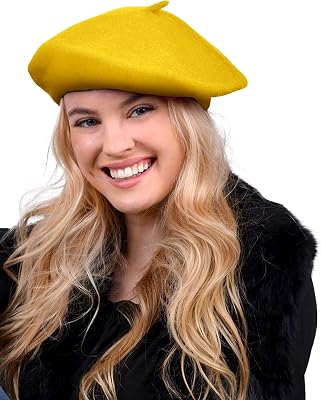 Parquet Solid Color French Beret Hat. Classic French, Casual and Chic Lightweight Cap for Women