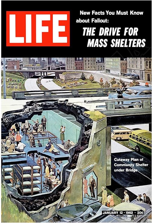 Fallout Bomb Shelters and Civil Defense - 1962 Vintage-Style Poster Wall Art (13"x19")